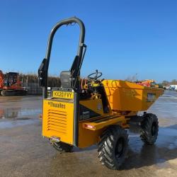 Thwaites 3 tonne swivel skip dumper,