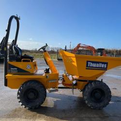 Thwaites 3 tonne swivel skip dumper,